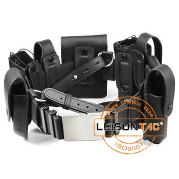 JYDY_N806 Leather Tactical Belt with Pouches